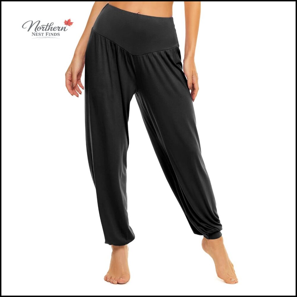 Wide Leg Lounge Pants Elastic Waist Stretchy Yoga Workout Leggings